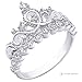 925 Sterling Silver Princess Crown Ring