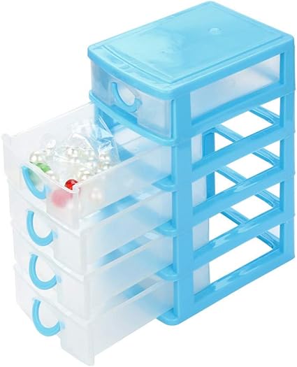 Amazon Com Rtyou 5 Drawer Unit Durable Plastic Mini Desktop