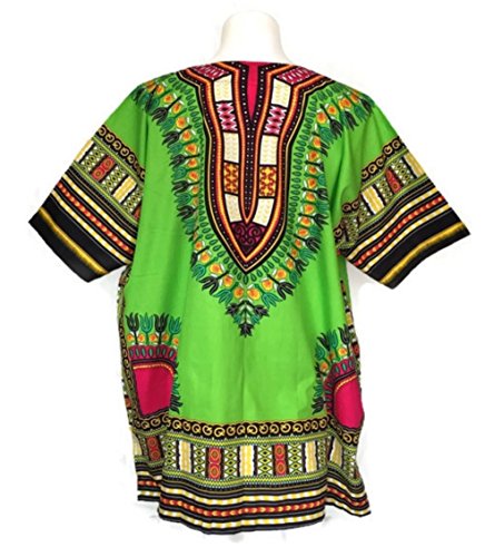 Vipada's Dashiki Shirt African Top Men's Dashiki (Chartreuse) - Image 3