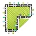 5 Colors - TAGZ Tag Blanket for Infant by CRAZZIE (Owl Grey Geo with Lime Dot-Minky)