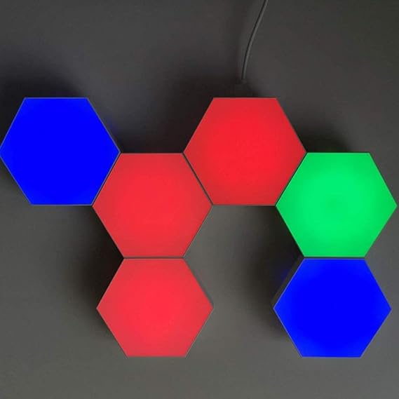 JDKC- Aplique de Pared Hexagonal con Mando a Distancia Modular