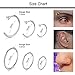 D.Bella Silver Nose Ring Hoop 18 Gauge-Nose Ring Hoop 8mm 10mm 12mm Nose Screws and Clear Nose Studs