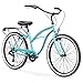 sixthreezero Around The Block Women's 7-Speed Beach Cruiser Bicycle, 26" Wheels, Teal Blue with Black Seat and Grips