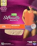 Depend Underwear Silhouette Active Fit, Beige, Large/X-Large, 10 Count (Package May Vary)