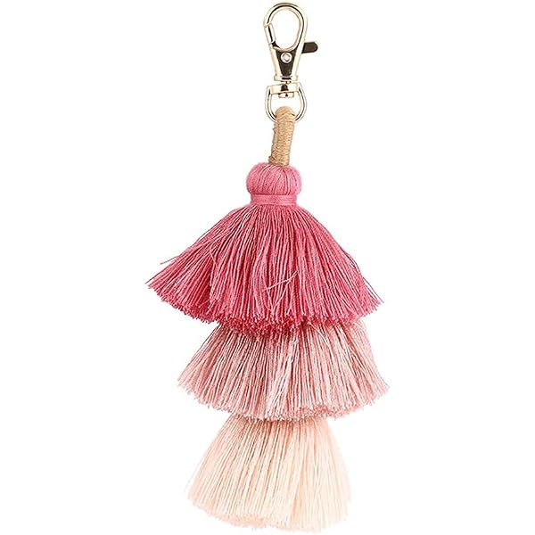 Colorful Tassel Keychain - Bohemian Handmade Fringe Charm For Keys & Bags