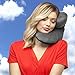 J-Pillow Jensens Inventions Award Winning Home & Travel Pillow - Patented Chin Support - Sleep Anywhere. (Silver Gray)