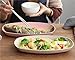 greenandlife Lightweight Wheat Straw Plates - 4Pack Unbreakable Dishes and Plates Sets Non-toxin, Dishwasher & Microwave Safe BPA free and Healthy for Kids Adults (11'')