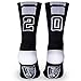 Custom Team Number Crew Socks | Athletic Socks by ChalkTalkSPORTS | Black | 20