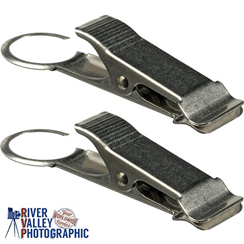River Valley Photo 2-Pack Stainless Steel Paper & Film Drying Clips with Hanger Loop