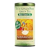 The Republic of Tea Decaf Ginger Peach Green Tea, Spicy Ginger Tea Gourmet Blend (50 Tea Bags)