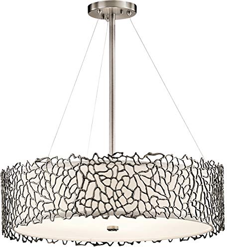 Kichler 43347clp Silver Coral Pendant 4 Light Incandescent 400