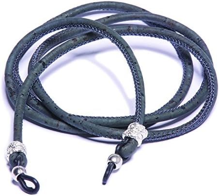 Natural Cork Eyeglass Chain (Dark Blue)