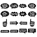 BizoeRade 16pcs Wedding Photo Booth Props Mini Chalkboard Signs Funny Written TEXT Wedding Party