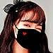 Wen XinRong Mouth Mask Face Mask for Men and Women, Anti-dust Cotton Mouth Cover Black Fashion Mouth Face Mask for Running Cycling