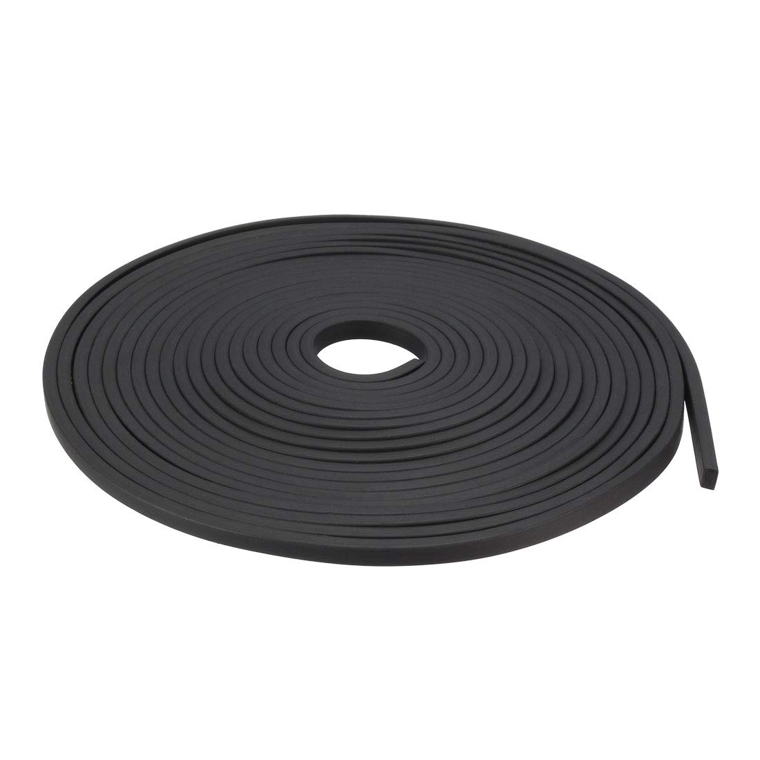 sourcing map Solid Rectangle Rubber Seal Strip 5mm Wide 3mm Thick, 5 Meters Long Black