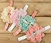 DANMY Baby Girl Super Stretchy Headband Big Lace Petals Flower Baby Headband Newborn Hair Accessories (4PCS Mixed color)