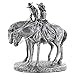 Montana Silversmiths Western Romance Themed Resin Wedding Cake Topper (Two Trails Become One - Antiqued Silver)