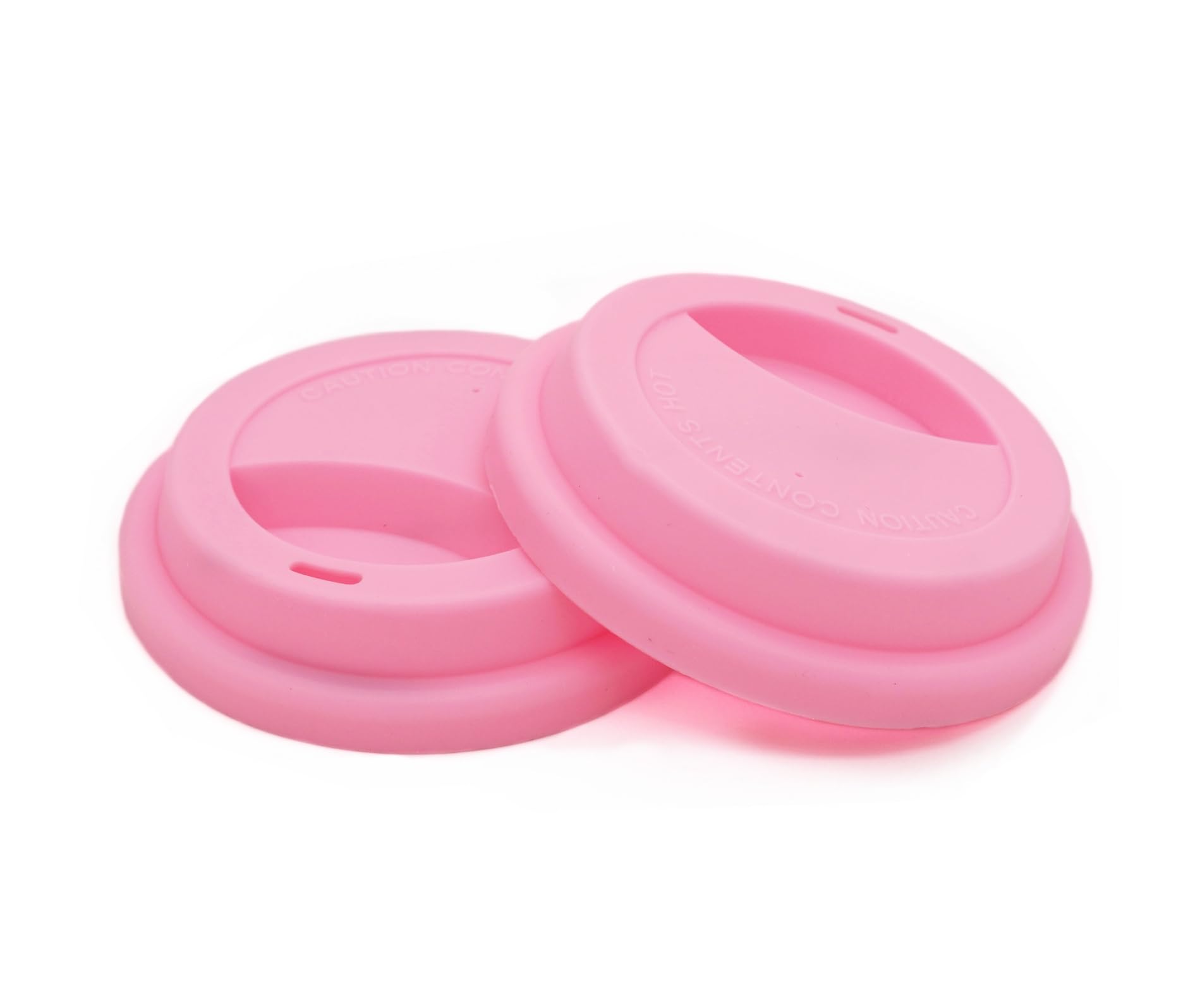 NanTun Silicone Drinking Lid Spill-Proof Cup Lids Reusable Coffee Mug Lids Coffee Cup Covers 2 Pcs - Pink — image 1