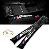 COGEEK Universal 2PCS Car Seat Gap Leakage for BMW M Spacer Leak Proof Joint Plug PU Leather Seat Gap Padding Cover Decoration (black)