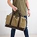 Sunshinejing Classic Weekender Overnight Duffel Bag Canvas Leather Carry on Travel Tote