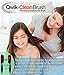 Self Cleaning Hair Brush - Easy Clean Detangle Brush or Comb - Retractable Brush Detangler for Wet or Dry Hair - Adults & Kids - by Qwik Clean - (Blue)