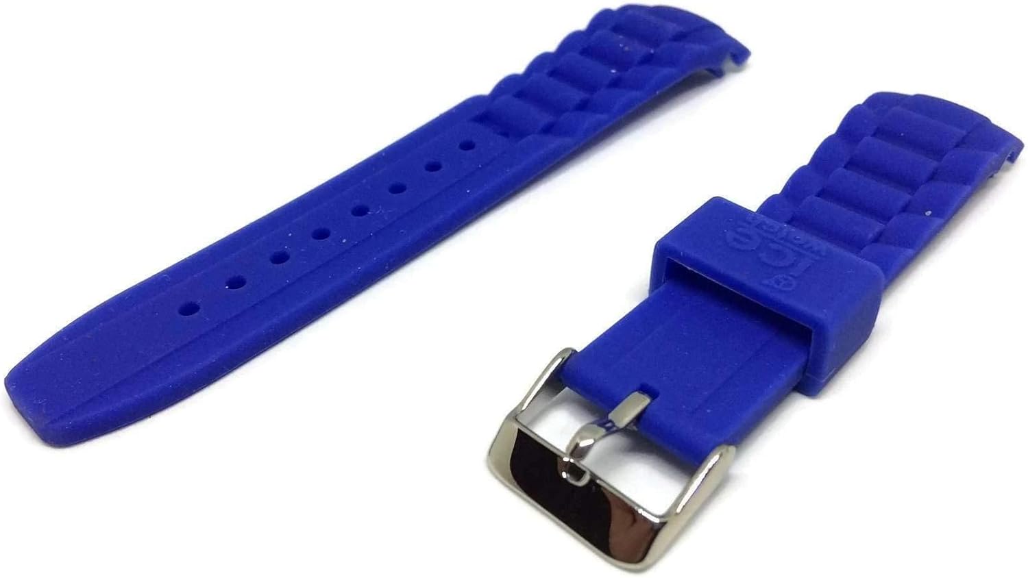 Authentic Ice Watch Strap Blue with Stainless Steel Buckle Sizes 17mm