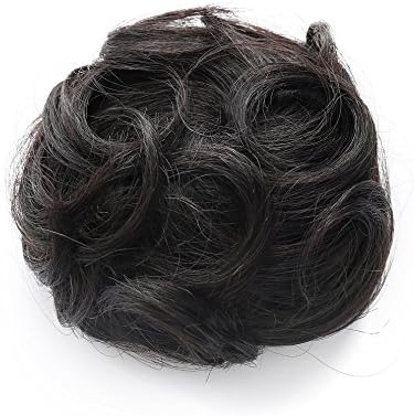 Amazon Com Rosette Hair 100 Human Clip On In Messy Hair Bun