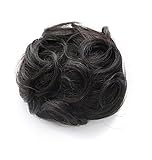 Rosette Hair 100% Human Hair Scrunchie Hair Bun Extension Donut Hair Chignons Curly Messy Up Do Hair piece