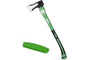 WilFiks Splitting Axe, 26” Camping Hatchet for Chopping and Kindling Wood and Branches, Forged Carbon Steel Hand Maul Tool fo