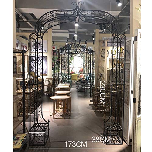 AAQQ Rosenbogen Aus Metall, Gartenlaube, Kletterpflanzen Metallgitter, Stützbogenrosen, 173 cm X 38 cm X 230 cm… – Bild 7