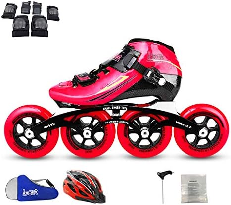 YUBIN Thermoplastic Carbon Fiber 4 Wheel Adult Men And Women Inline Roller Skates,30-45 Black,Pink