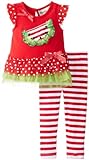 Rare Editions Baby Baby Girls' Red Stripe Legging Set