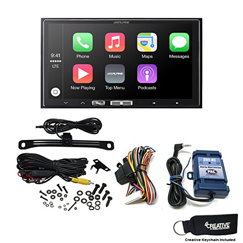 Alpine iLX-107 7 Inch Mech-less Receiver with Wireless Apple CarPlay, Backup Camera & Steering Wheel Control Interface