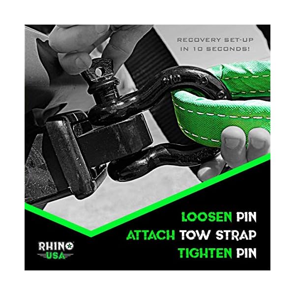 Rhino USA Shackle Hitch Receiver (Fits 2" Receivers) Best Towing