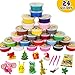 24 Colors Modeling Clay air Dry Light Plasticine with Tools Clay & Doug Non-Sticky Eco-Friendly Creative Art DIY Magic Crafts Educational Toys for Toddlers Boys Girls Kids