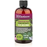 Gardenera Plant Growth Superfood for Begonia with 18 Essential Vitamins & Minerals - Organic Plant Food Fertilizer - Micro-Fungi and Bio-Organisms for Begonia Plant Care & Growth Enhancement - 8oz