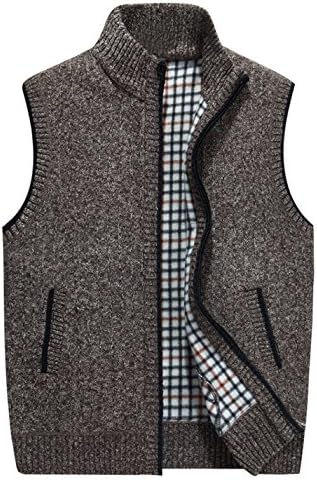 Men's V-Neck Cardigan Sweater Vest with Front Button