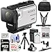 Sony Action Cam FDR-X3000 Wi-Fi GPS 4K HD Video Camera Camcorder with Chest & Helmet Mounts + 64GB Card + Battery & Charger + Case + Tripod + Kit