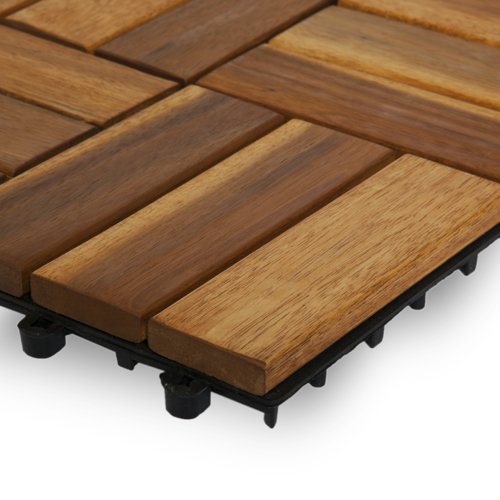 Garden Winds DT02-YW Twelve Slat Deck Tiles, Classic, 10 Count