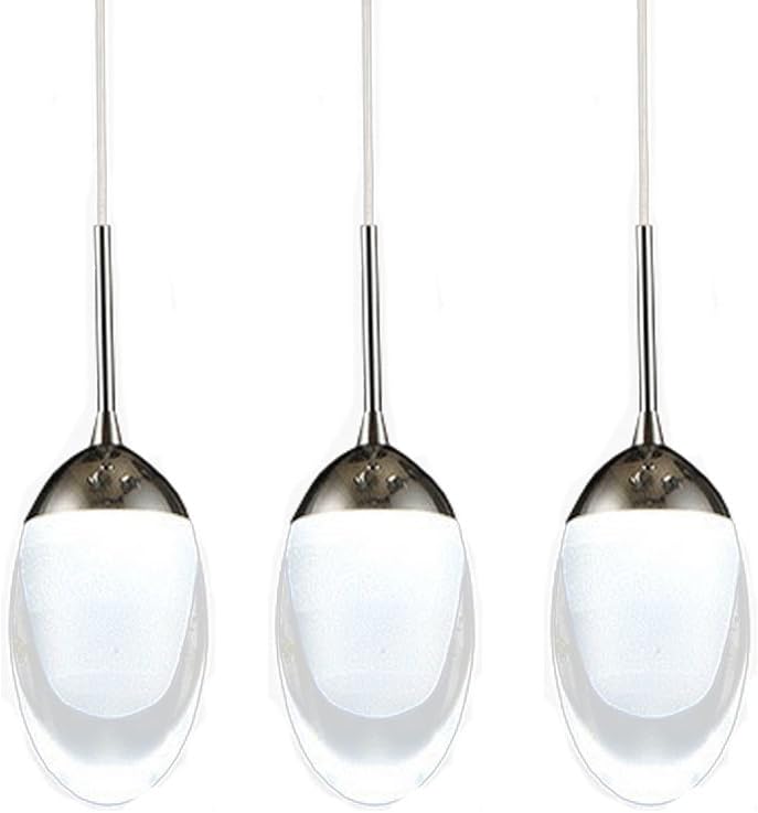 FEEKENBU Rain Drop Acrylic Chandelier LED Pendant Light Ceiling Lamp Fixtures for Island, Dining Room,Kitchen