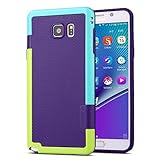 Note 5 Case, Galaxy Note 5 Case, BENTOBEN Ultra Slim Case Hybrid Dual Layer Shockproof Case [ Extra Front Raised Lip ] Soft TPU & Hard PC Bumper Protective Case Cover for Samsung Galaxy Note 5 Purple