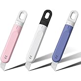 3 PCS Small Box Cutter, Small Utility Knife, Mini Box Cutter for Women Rotate to Retract Box Opener, Retractable Box Cutter,