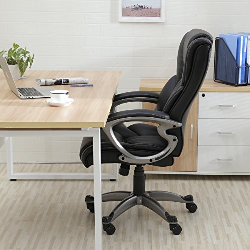 Myka's Ergonomic Leather Executive Office Chair High Back Computer Task