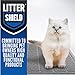 LITTER SHIELD Extra Large Premium Modern Cat Litter Mat, 35x23, Phthalate Free, Traps Litter from Cats Box, Best Scatter Control, Durable, Easy to Clean Mats, Soft on Kitty Paws, Gray