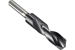 PATIKIL 7/8" Drill Bit, 1/2" Reduced Shank M35 Cobalt 5% HSS with Titanium Aluminum Nitride Coating 135° Split Point for Hard