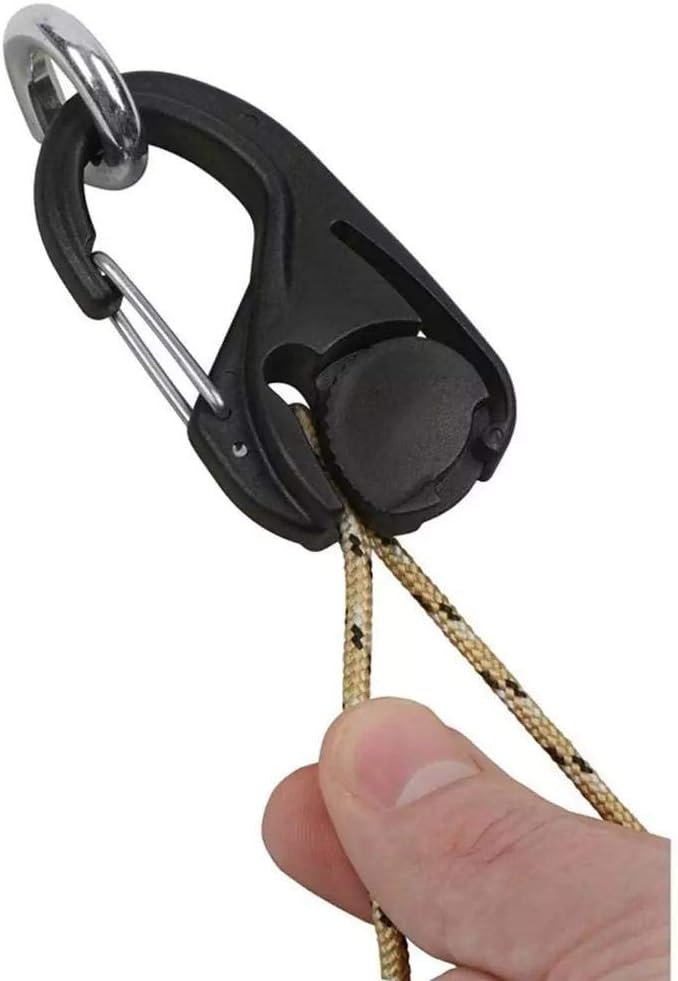 Lanyard Snap Hook Locking Carabiner Clip Hook Cam Jam Cord Tightener