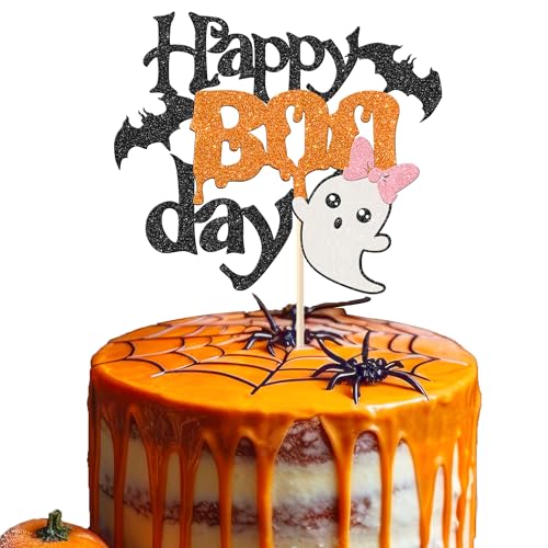 Rsstarxi 1 Pack Happy Boo Day Cake Topper Glitter Little Boo… at Amazon