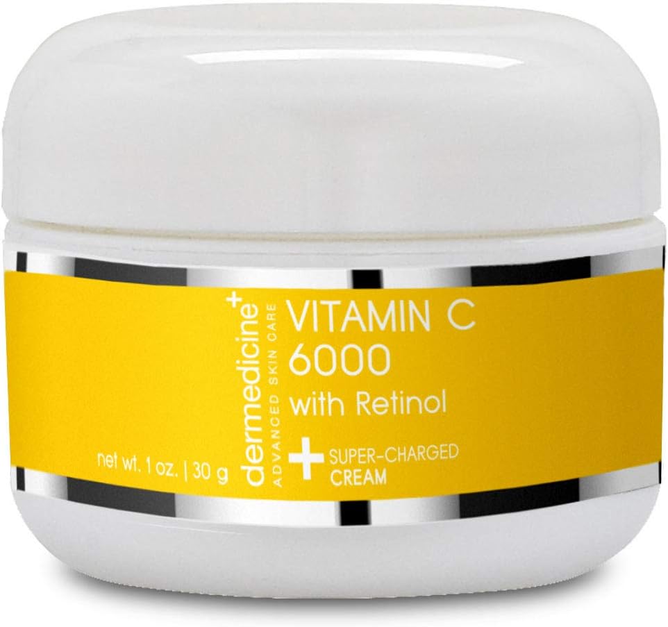 Dermedicine Vitamin C 6000 with Retinol Super Charged Cream 1oz