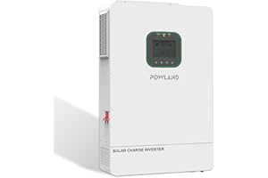 POWLAND 6500W Solar Hybrid Inverter Charger 48V DC to 120V AC Split Phase Power Inverter,Built in 120A MPPT Charge Controller,Work with 48V Lead Acid/LiFePO4,Support Parallel up to 6 inverters