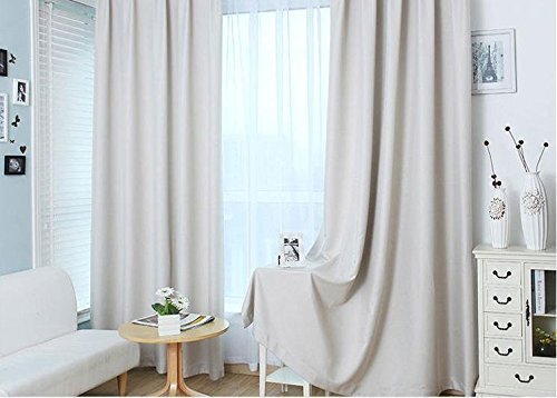 Amazon Com Light Cream Off White Blackout Curtain Custom Window